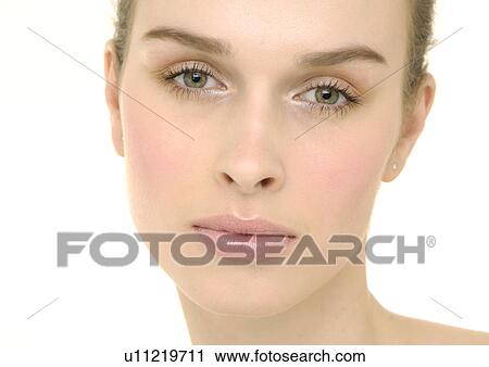 Stock Image - Portrait of a young woman. Fotosearch