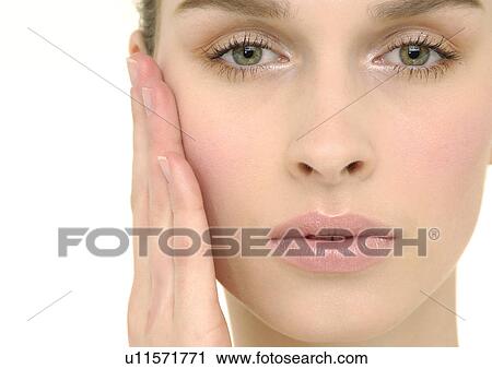 Stock Image - Portrait of a young woman. Fotosearch