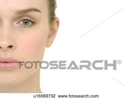 Stock Image - Portrait of a young woman. Fotosearch