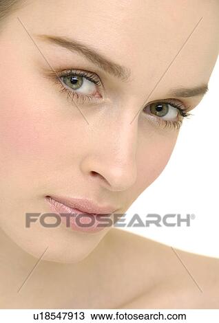 Stock Image - Portrait of a young woman. Fotosearch