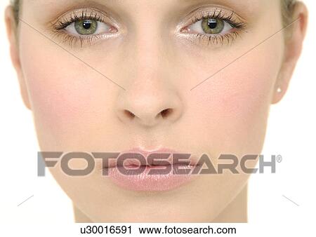 Stock Image - Portrait of a young woman. Fotosearch