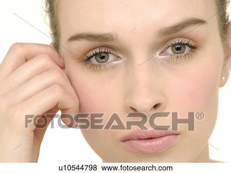 Stock Photo - Portrait of a young woman. Fotosearch