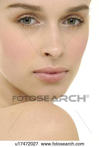 Stock Photo - Portrait of a young woman. Fotosearch