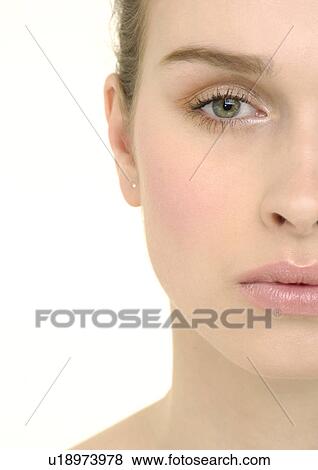 Stock Photo - Portrait of a young woman. Fotosearch