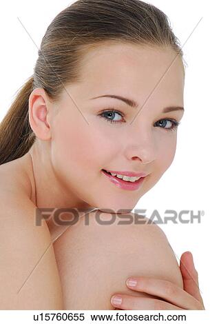 Portrait of a young woman smiling View Large Photo Image Stock Photography - Portrait of a young woman smiling. Fotosearch