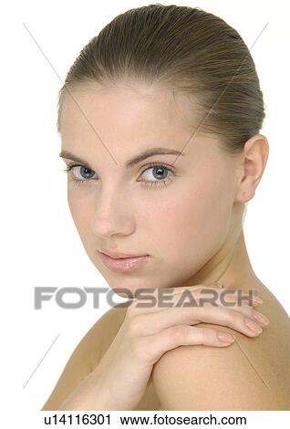 Portrait of a young woman View Large Photo Image Stock Image - Portrait of a young woman. Fotosearch