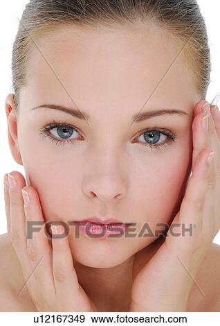 Stock Photo - Portrait of a young woman. Fotosearch