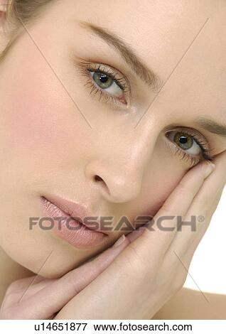 Stock Photo - Portrait of a young woman. Fotosearch