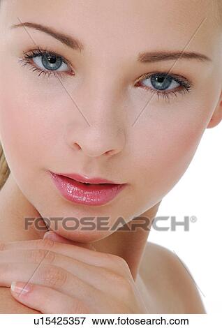 Portrait of a young woman View Large Photo Image Stock Photo - Portrait of a young woman. Fotosearch