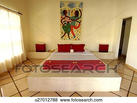 Marble bed in a bed room View Large Photo Image Stock Photo - Marble bed in a bed room. Fotosearch
