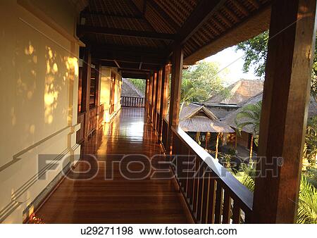 View of a wooden passageway. View Large Photo Image Stock Photo - View of a wooden passageway.. Fotosearch