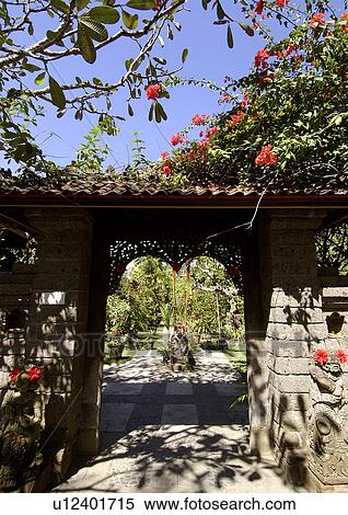 Archway at a resort View Large Photo Image Stock Photography - Archway at a resort. Fotosearch