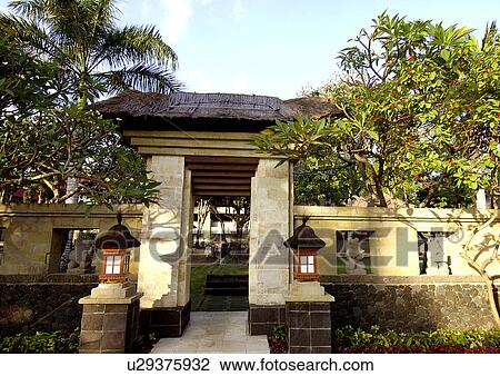 Entrance walkway of a resort View Large Photo Image Stock Image - Entrance walkway of a resort. Fotosearch