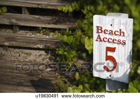 Beach access sign on Bald Head Island, North Carolina. View Large Photo Image Stock Image - Beach access sign on Bald Head Island, North Carolina.. Fotosearch