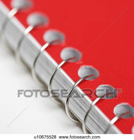 Close up red spiral bound notebook. View Large Photo Image Stock Photo - Close up red spiral bound notebook.. Fotosearch