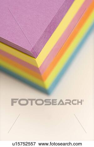 Stock Photo - Stack of colorful sticky notes. Fotosearch