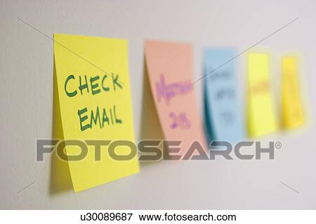 Sticky notes of to do list on wall. View Large Photo Image Stock Photo - Sticky notes of to do list on wall.. Fotosearch
