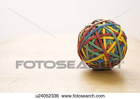 Still life of colorful rubber band ball. View Large Photo Image Stock Photograph - Still life of colorful rubber band ball.. Fotosearch