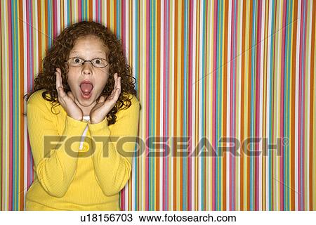 Female child looking surprised View Large Photo Image Stock Image - Female child looking surprised. Fotosearch