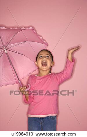 Female Hispanic girl with umbrella. View Large Photo Image Stock Image - Female Hispanic girl with umbrella.. Fotosearch