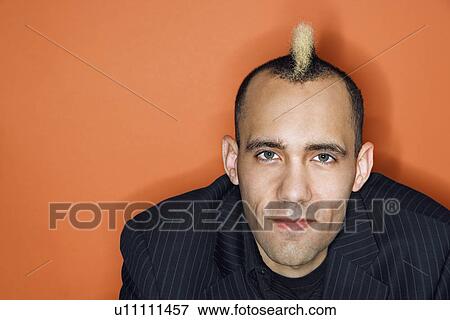 Man with mohawk wearing suit View Large Photo Image Stock Photo - Man with mohawk wearing suit. Fotosearch