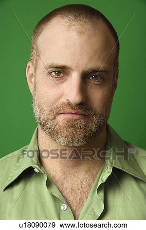 Man with receding hairline and beard View Large Photo Image Stock Photo - Man with receding hairline and beard . Fotosearch
