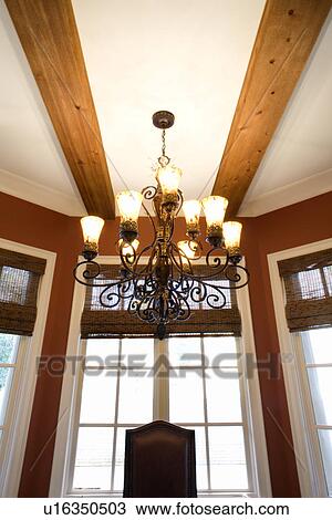 Perspective of dining room windows in affluent home. View Large Photo Image Stock Image - Perspective of dining room windows in affluent home.. Fotosearch