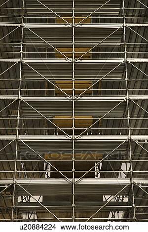 Picture - Scaffolding around structure in Rome, Italy.. Fotosearch