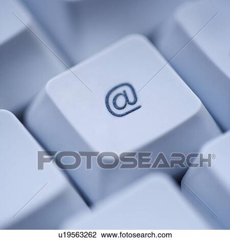 Close up of at sign key on computer keyboard View Large Photo Image Stock Image - Close up of at sign key on computer keyboard. Fotosearch