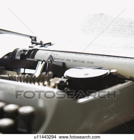 Picture - Paper with text inside typewriter. Fotosearch