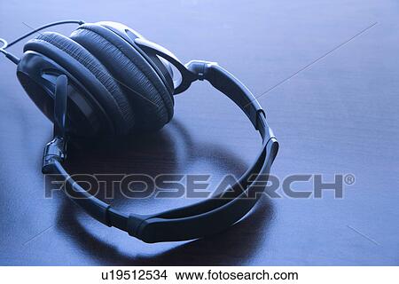 Picture - Still life of audio head phones. Fotosearch