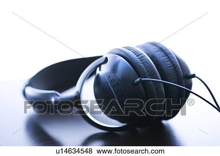 Still life of audio headphones View Large Photo Image Stock Photo - Still life of audio headphones. Fotosearch