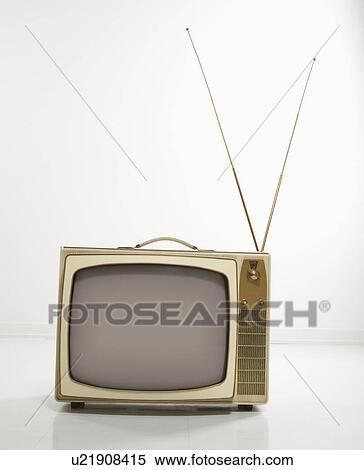 Stock Photography - Still life studio shot of retro television. Fotosearch