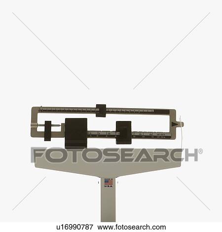 Stock Photo - Still life of standing weight scale.. Fotosearch