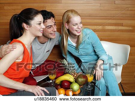 Pilates students at fitness club juice bar View Large Photo Image Stock Image - Pilates students at fitness club juice bar. Fotosearch