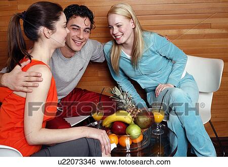 Pilates students at fitness club juice bar View Large Photo Image Stock Photograph - Pilates students at fitness club juice bar. Fotosearch
