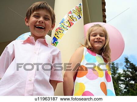 Stock Photo - Children's outdoor party. Fotosearch