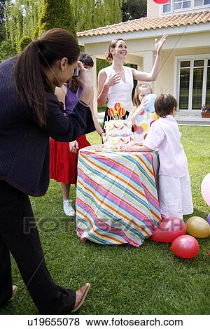 Children's outdoor party View Large Photo Image Stock Photo - Children's outdoor party. Fotosearch