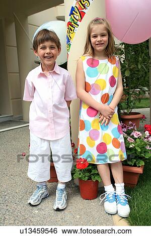 Stock Photograph - Children's outdoor party. Fotosearch