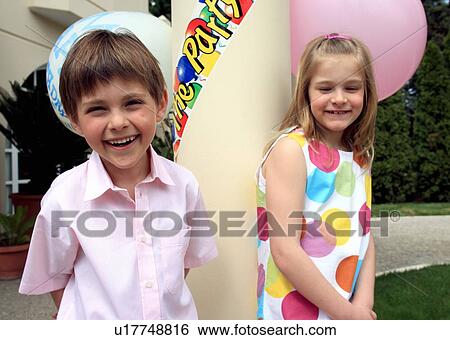 Stock Photograph - Children's outdoor party. Fotosearch