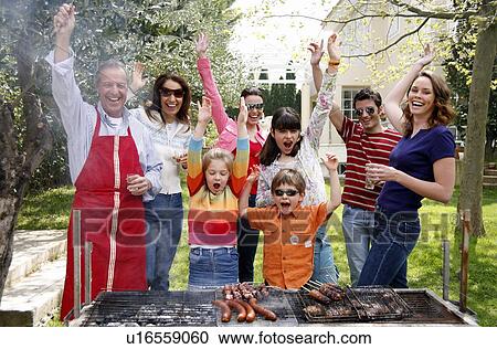 Family barbecue View Large Photo Image Stock Image - Family barbecue. Fotosearch