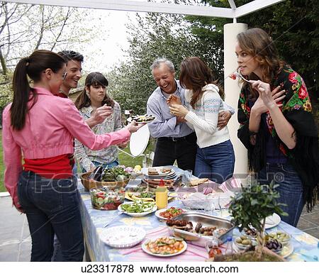 Family barbecue View Large Photo Image Stock Photo - Family barbecue. Fotosearch