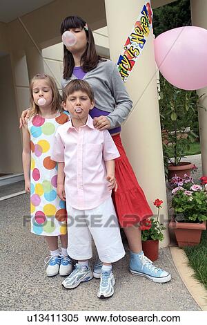 Children doing bubbles with gums View Large Photo Image Stock Photography - Children doing bubbles with gums. Fotosearch