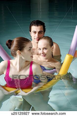 People exercising in a spa pool View Large Photo Image Stock Photo - People exercising in a spa pool. Fotosearch