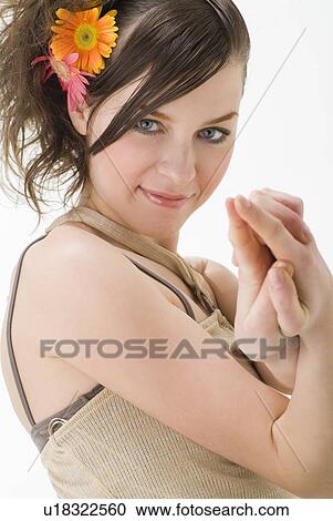 Portrait of young woman View Large Photo Image Stock Image - Portrait of young woman. Fotosearch