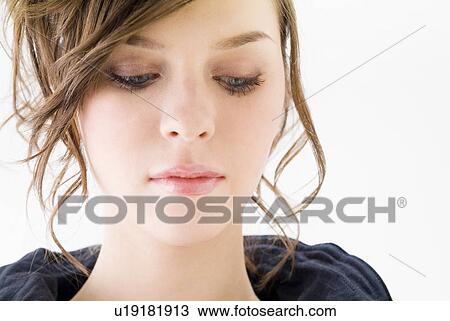 Portrait of young woman View Large Photo Image Stock Image - Portrait of young woman. Fotosearch