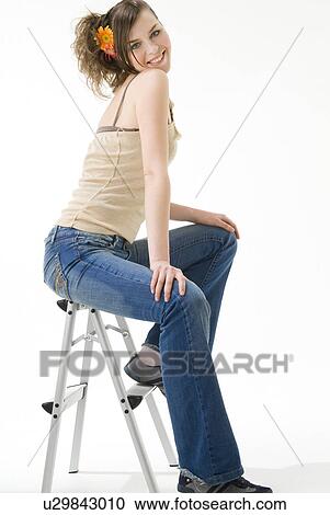 Portrait of young woman View Large Photo Image Stock Image - Portrait of young woman. Fotosearch