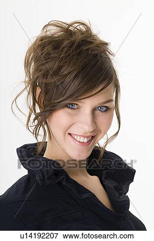 Portrait of young woman View Large Photo Image Stock Photo - Portrait of young woman. Fotosearch
