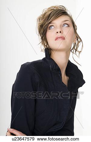 Stock Photo - Portrait of young woman. Fotosearch
