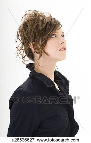 Portrait of young woman View Large Photo Image Stock Photo - Portrait of young woman. Fotosearch